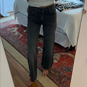 MOTHER Charcoal Flare Jeans